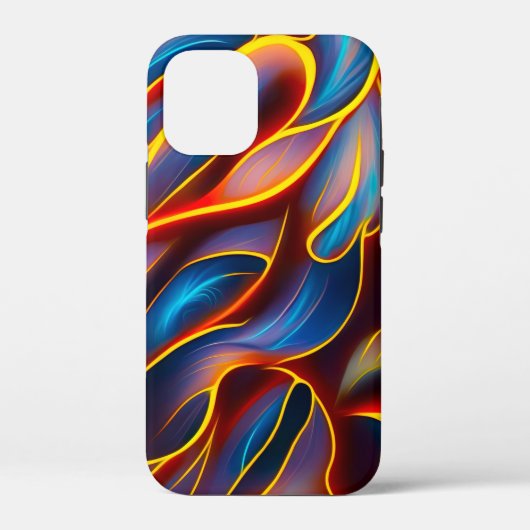 Abstracte Zwirlblauwe rode lammeren Case-Mate iPhone Case (Achterkant)