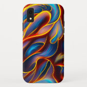 Abstracte Zwirlblauwe rode lammeren Case-Mate iPhone Case (Achterkant)