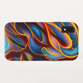 Abstracte Zwirlblauwe rode lammeren Case-Mate iPhone Case (Achterkant (horizontaal))