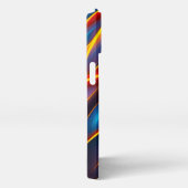 Abstracte Zwirlblauwe rode lammeren iPhone Hoesje (Rechterkant)