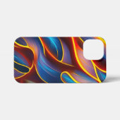 Abstracte Zwirlblauwe rode lammeren iPhone Hoesje (Achterkant horizontaal)