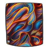 Abstracte Zwirlblauwe rode lammeren Rugtassen (Verwijderbaar gezicht)