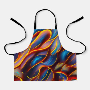Abstracte Zwirlblauwe rode lammeren Schort