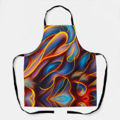 Abstracte Zwirlblauwe rode lammeren Schort (Voorkant)