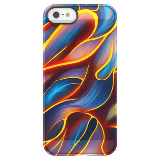 Abstracte Zwirlblauwe rode lammeren Permafrost iPhone SE/5/5s Hoesje