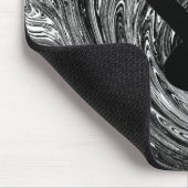 Abstracte Zwirls Guitar Mousepad, zwart-wit Muismat (Hoek)