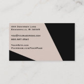 *~* AbstractGold Foil Blush Pink Geometric Visitekaartje (Achterkant)