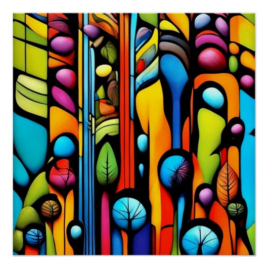 Abstracti Foliagi 2 Perfect Poster (Voorkant)