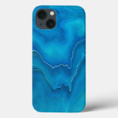 Abstractie blauw en Blauwgroen marmer Case-Mate iPhone Case (Achterkant)
