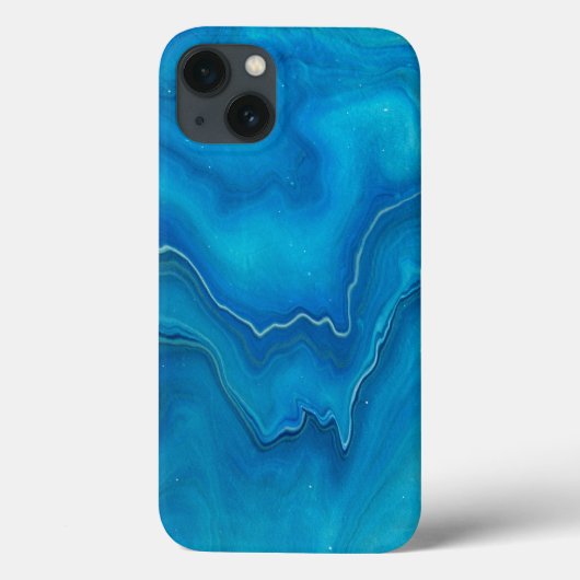 Abstractie blauw en Blauwgroen marmer Case-Mate iPhone Case (Achterkant)