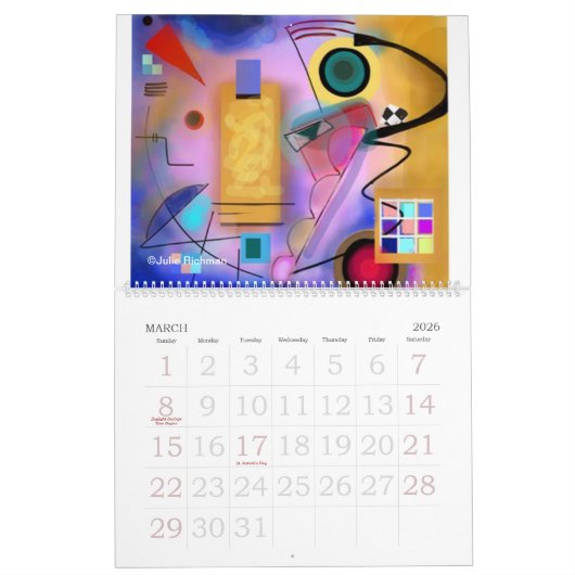ABSTRACTIE CALENDAR KALENDER (Mar 2026)