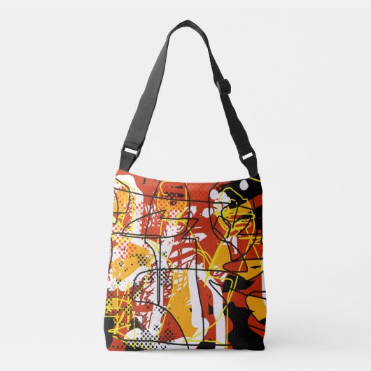 abstractie crossbody tas (Voorkant)