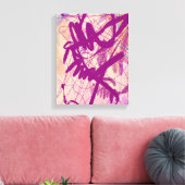 Abstractie "Diner met wijn" Canvas Afdruk (Insitu (Woonkamer))