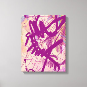 Abstractie "Diner met wijn" Canvas Afdruk