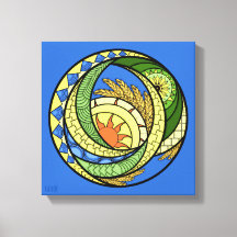 Abstractie. Oekraïense canvasprint met spanframe
