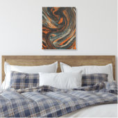 Abstractie Terrestre Canvas Afdruk (Insitu (Slaapkamer))