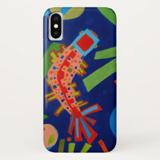 abstractie, vis, karper, kubisme, iPhone x hoesje