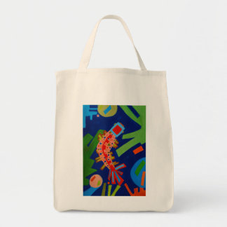 abstractie, vis, karper, kubisme, tote bag
