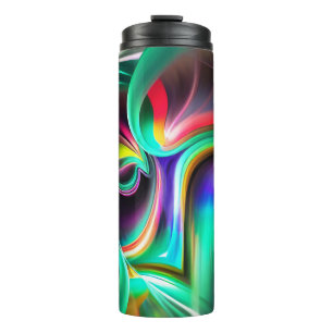 Abstractie-Wervelende Krachtige Kleurenpatroon Thermosbeker