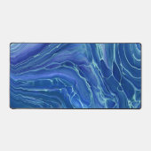Abstraction acrylique en marbre bleu et blanc (Recto)