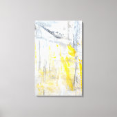 'Abstraction' Gris et toile d'art jaune (Recto)