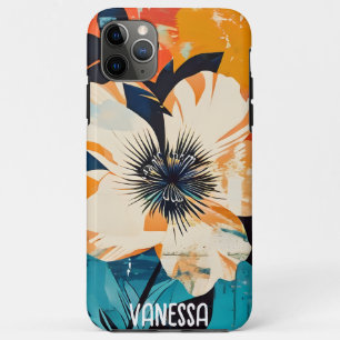 Abstractionistische bloemenprint iPhone 11 pro max hoesje