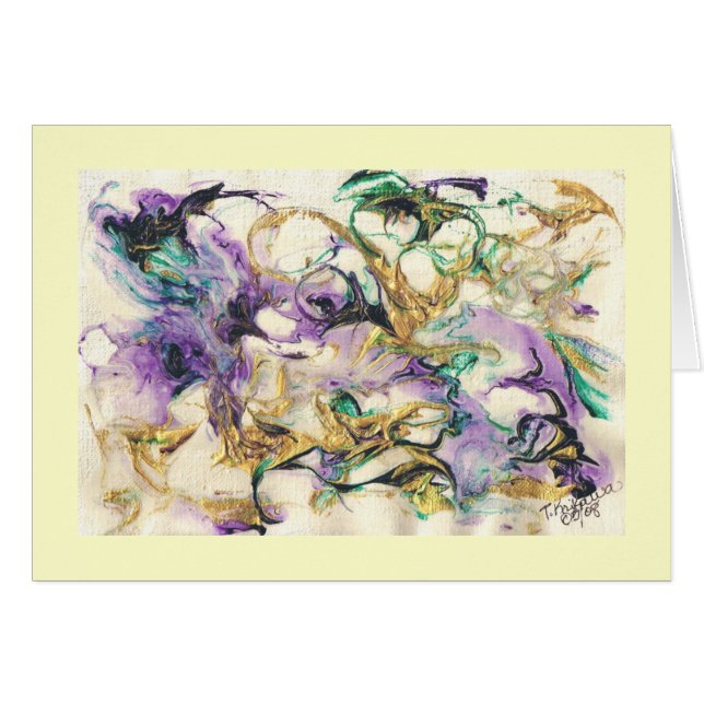 Abstractions de paon (carte) (Devant horizontal)