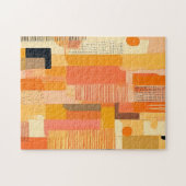 abstracto boho formas naranja legpuzzel (Horizontaal)