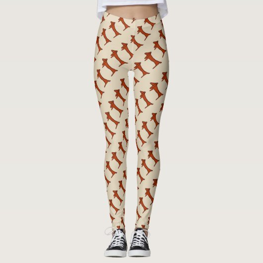Abstracts Dachshund style, Leggings (Voorkant)
