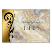 Abstracts goud op zwart en gemengd marmeren textur kaart (Voorkant)