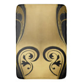 Abstracts met gouden accenten op zwart en wit badmat (Voorkant Verticaal)