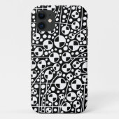 Abstrait 130112 v5 blanc sur coque iphone noir (Dos)