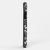 Abstrait 130112 v5 blanc sur coque iphone noir (Dos/Droite)
