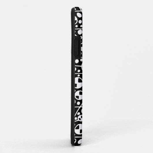 Abstrait 130112 v5 blanc sur coque iphone noir (Dos/Droite)