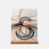 Abstrait Anthracite Grey Sienna Art moderne fracta (Recto)