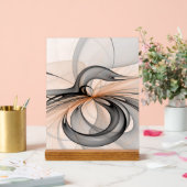 Abstrait Anthracite Grey Sienna Art moderne fracta (Mariage)