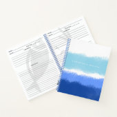 Abstrait Aquarelle moderne Blue Recette livre de r (Intérieur)