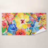 Abstrait aquarelle peint à la main arrière - plan  (Serviette de bain)