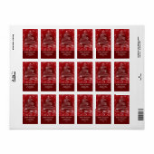 Abstrait Arbre de Noël Rouges Tournois Étiquettes (Feuille entière)