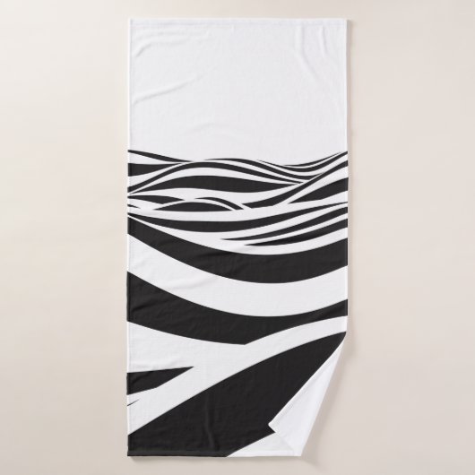 Abstrait arrière - plan des vagues. illusion d'opt (Serviette de bain)
