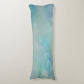 Abstrait art bleu brume flotter long coussin (Devant (Vertical))