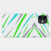 Abstrait Art Turquoise Green iPhone 11 Coque (Dos (Horizontal))