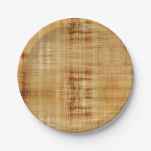 Abstrait, assiette en papier marron