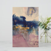 abstrait avec carte bleue et rose (Debout devant)