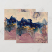abstrait avec carte bleue et rose (Devant / Derrière)