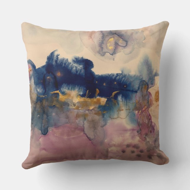 abstrait avec coussin bleu et rose (Verso)