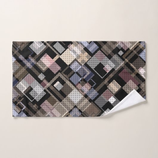 Abstrait, beige, noir (Serviette à main)