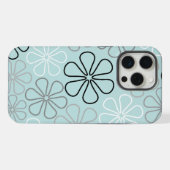 Abstrait Big Flower Outlines BWG+Duck Egg Blue (Verso Horizontal)