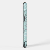 Abstrait Big Flower Outlines BWG+Duck Egg Blue (Côté droit)