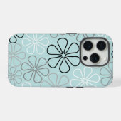 Abstrait Big Flower Outlines BWG+Duck Egg Blue (Verso Horizontal)